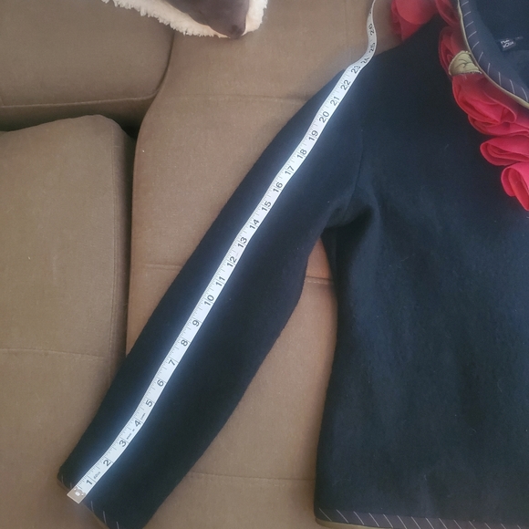 Fashion ART Rose & Leaf Wool Jacket Art2Wear - Picture 11 of 15